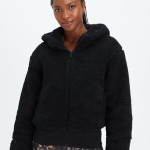 Fabletics Summit Black Sherpa Hoodie